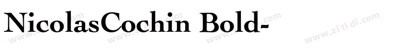 NicolasCochin Bold字体转换
